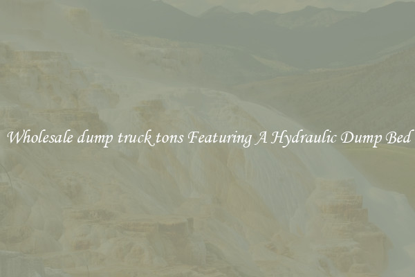 Wholesale dump truck tons Featuring A Hydraulic Dump Bed