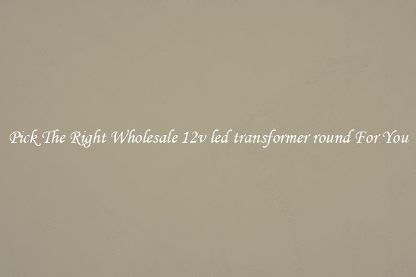 Pick The Right Wholesale 12v led transformer round For You