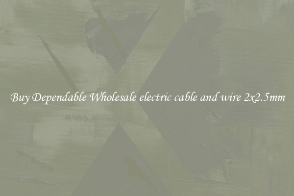 Buy Dependable Wholesale electric cable and wire 2x2.5mm