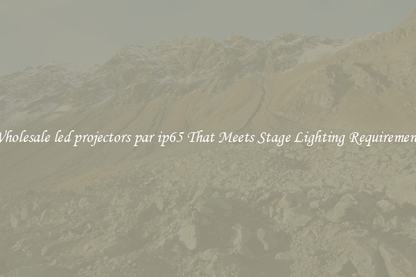 Wholesale led projectors par ip65 That Meets Stage Lighting Requirements