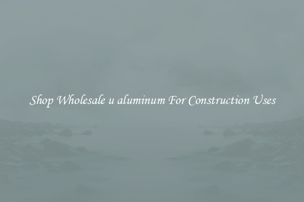 Shop Wholesale u aluminum For Construction Uses