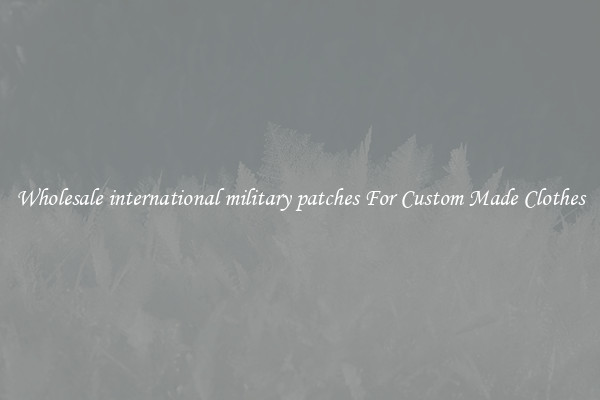 Wholesale international military patches For Custom Made Clothes