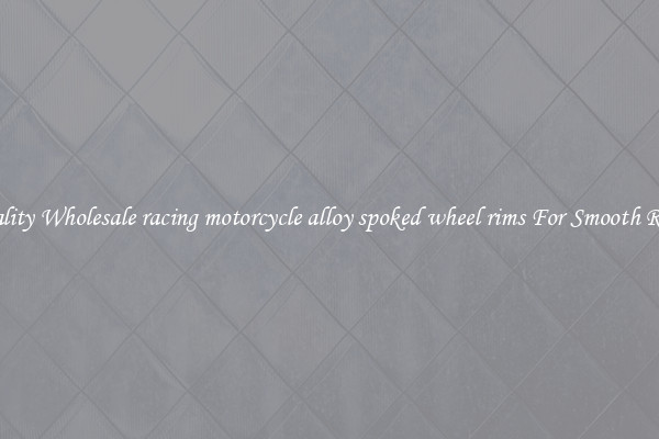 Quality Wholesale racing motorcycle alloy spoked wheel rims For Smooth Rides