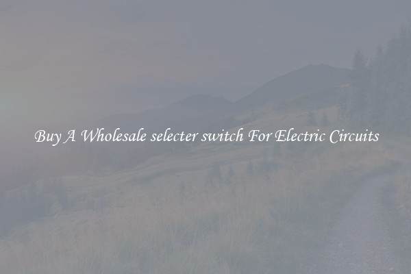 Buy A Wholesale selecter switch For Electric Circuits