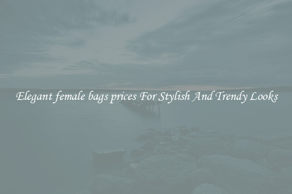 Elegant female bags prices For Stylish And Trendy Looks