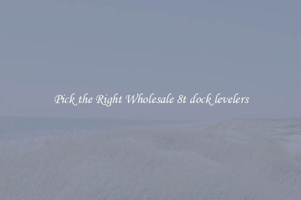 Pick the Right Wholesale 8t dock levelers