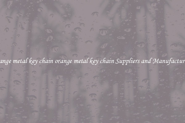 orange metal key chain orange metal key chain Suppliers and Manufacturers